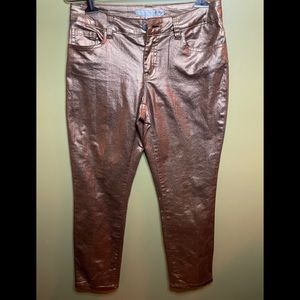 Boston Proper Shiny Gold Metallic Jeans
